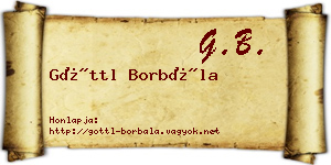 Göttl Borbála névjegykártya